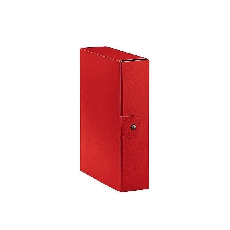 cartotecnica del garda scatola portaprogetti 5pz con bottone box per archivio 25x35cm rosso dorso 8cm garda - foto 1