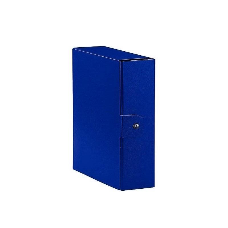 cartotecnica del garda scatola portaprogetti 5pz con bottone box per archivio 25x35cm blu dorso 10cm - foto 1