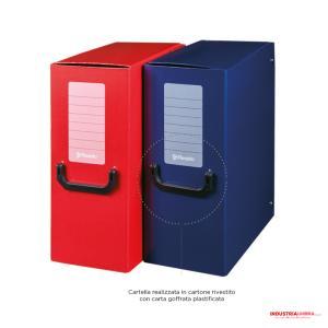 Scatola portaprogetti con maniglia energy2 25x35cm dorso 16 blu