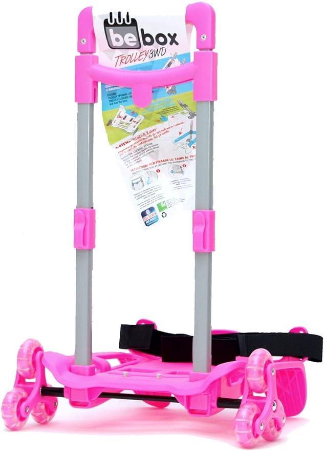 be box be box carrello portazaino trolley 3 ruote colore rosa - foto 1