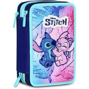 Astuccio scuola 3 zip lilo & stitch  20x12,5x7cm