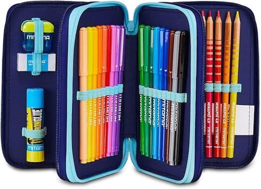 seven seven astuccio scuola 3 zip lilo & stitch  20x12,5x7cm - foto 2