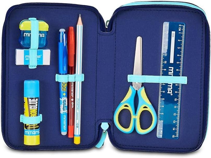 seven seven astuccio scuola 3 zip lilo & stitch  20x12,5x7cm - foto 3