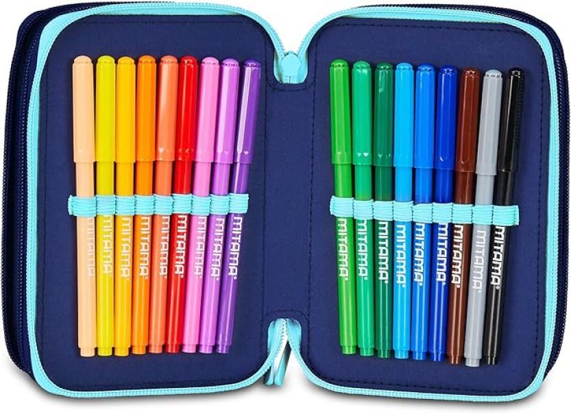 seven seven astuccio scuola 3 zip lilo & stitch  20x12,5x7cm - foto 4