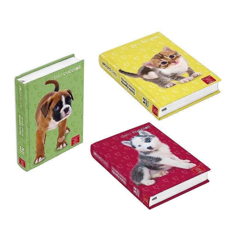 pigna pigna diario 12 mesi non datato dolci cuccioli 13,2x18,3cm 3 fantasie assortite - foto 1