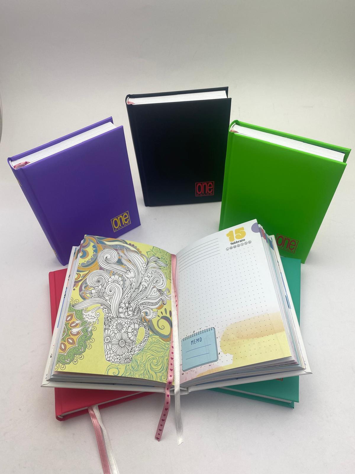 blasetti blasetti diario ragazza agenda one color 12 mesi non datato 13x18cm colori assortiti - foto 2