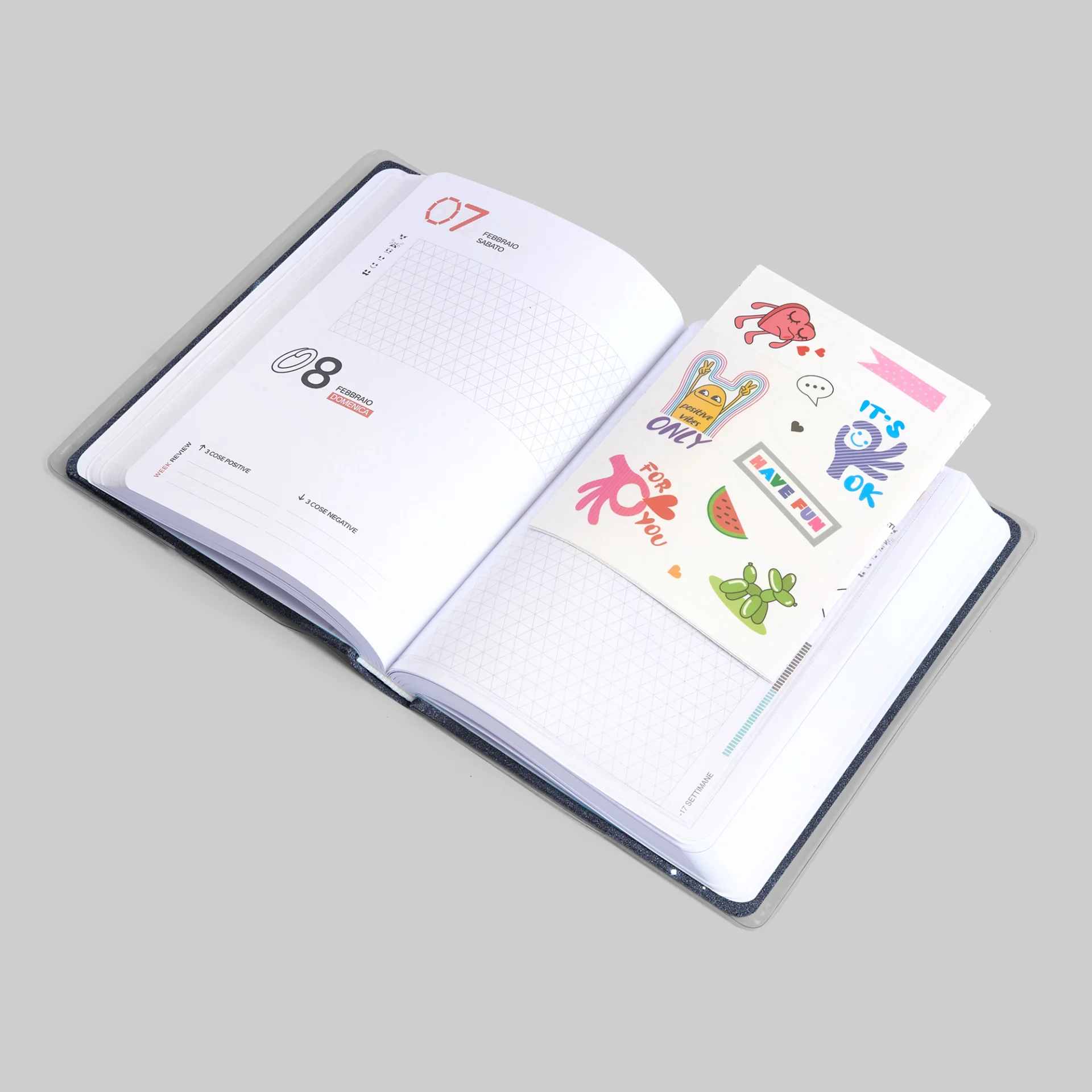 giochi preziosi be you diario agenda pattern standard 2025/26 12 mesi datato 13,5x18,2cm - foto 6