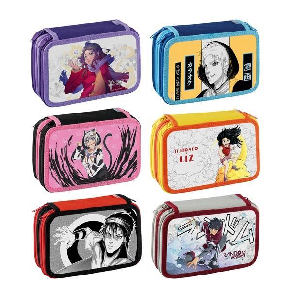favorit favorit astuccio manga grande con 3 zip completo - foto 1 favorit favorit astuccio manga grande con 3 zip completo - foto 1