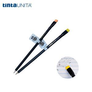 Desk 36pz matita con fusto nero con gomma a spatola colorata