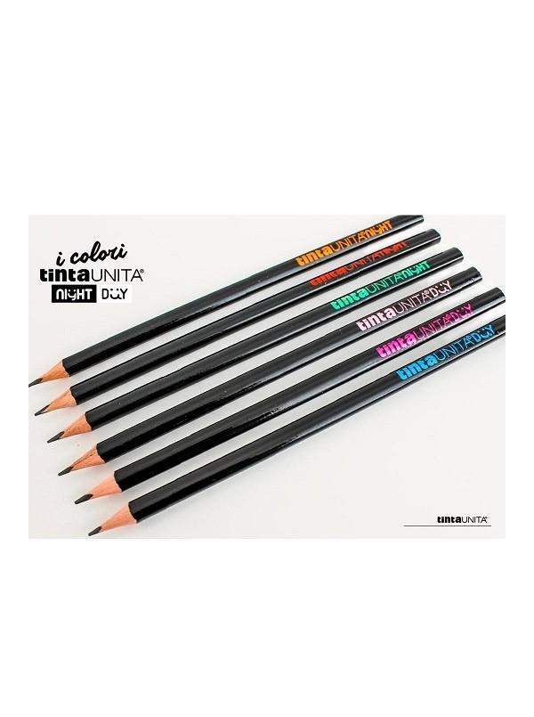 tinta unita confezione 72pz matita triangolare fusto nero mina hb tinta unita 49548 - foto 2