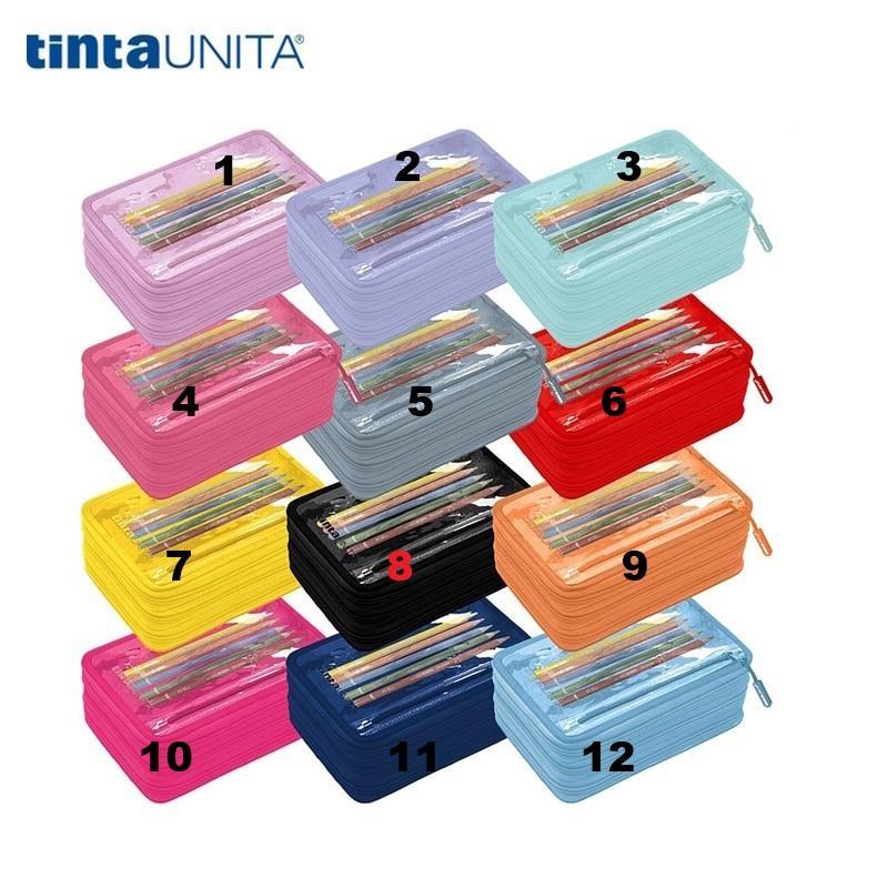 tinta unita astuccio excellent tinta unita 4 zip con tasca e accessori 51201 20x13x6cm - foto 2