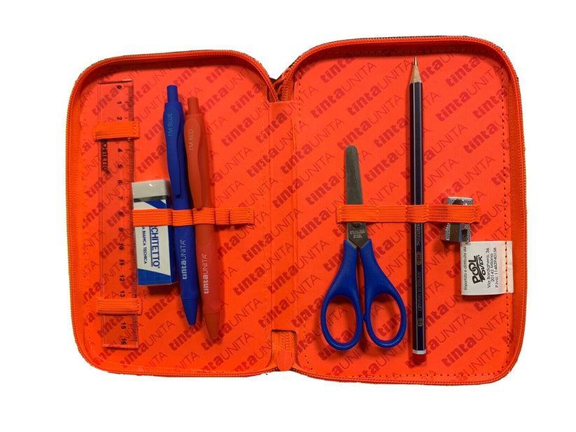 tinta unita astuccio excellent tinta unita 4 zip con tasca e accessori 51201 20x13x6cm - foto 4