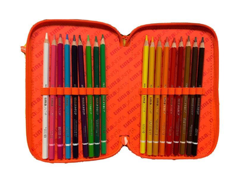 tinta unita astuccio excellent tinta unita 4 zip con tasca e accessori 51201 20x13x6cm - foto 5