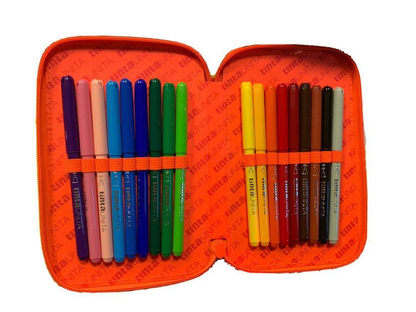 tinta unita astuccio excellent tinta unita 4 zip con tasca e accessori 51201 20x13x6cm - foto 6