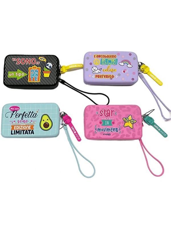 tinta unita borsellino bustina in silicone con laccio zoo tinta unita 14x8,5x2,5cm colori assortiti 60080 - foto 1