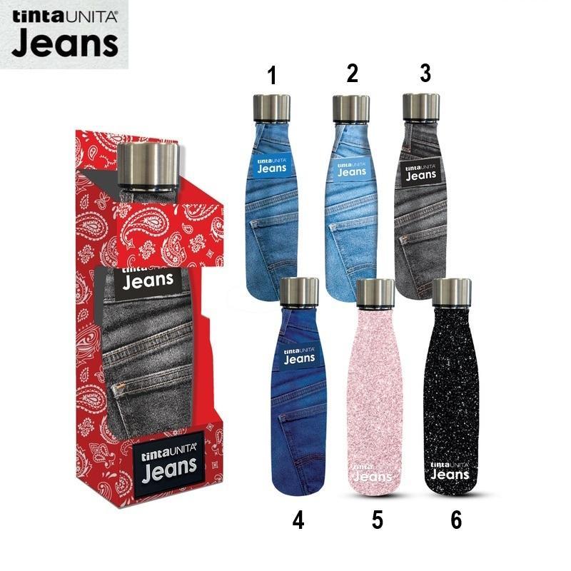 tinta unita borraccia termica tinta unita jeans glitter 500ml 6 varianti assortite - foto 1 tinta unita borraccia termica tinta unita jeans glitter 500ml 6 varianti assortite - foto 1