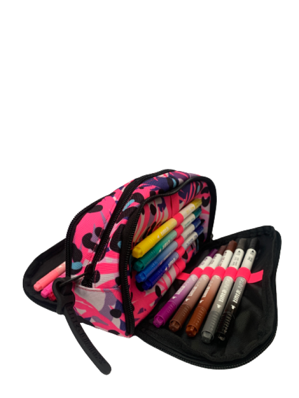 tinta unita astuccio attrezzato fantasy wings tinta unita girl 21x11x7cm - foto 2