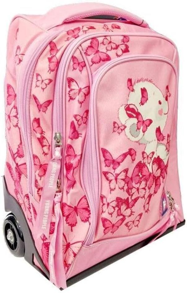 tinta unita zaino trolley dream orsetto glamour young people tinta unita 35x22x47cm - foto 3