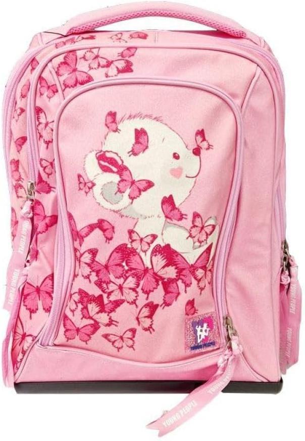 tinta unita zaino trolley dream orsetto glamour young people tinta unita 35x22x47cm - foto 4