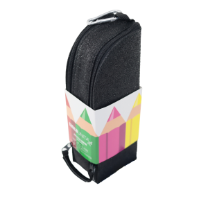 Astuccio empire nero glitter  36 pastelli+accessori