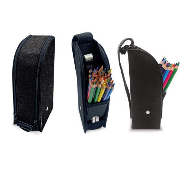 tinta unita astuccio empire nero glitter tinta unita 36 pastelli+accessori - foto 3