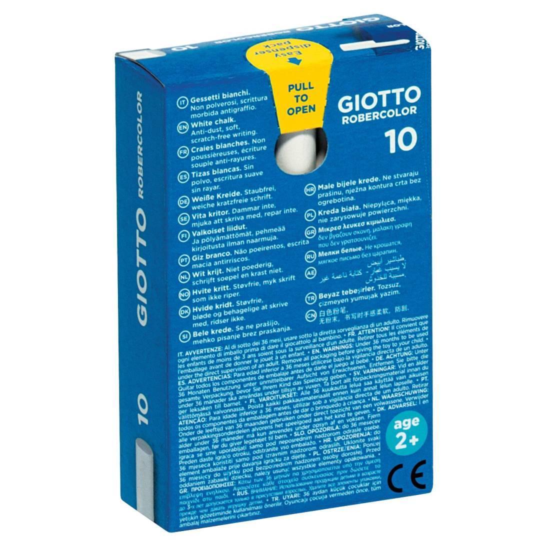 giotto giotto gessi 10 conf. da 10 gessetti bianchi per lavagna - foto 3