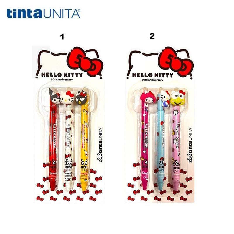 tinta unita tinta unita hello kitty blister 3 penne scatto cancellabili blu fantasie assortite - foto 1