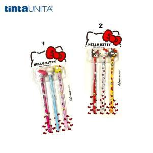 Hello kitty blister 3 matite con topper gomma