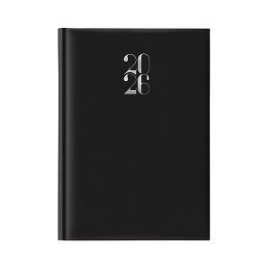Agenda giornaliera gommato 2026 14,5x20,5cm nero sab/dom abbin.
