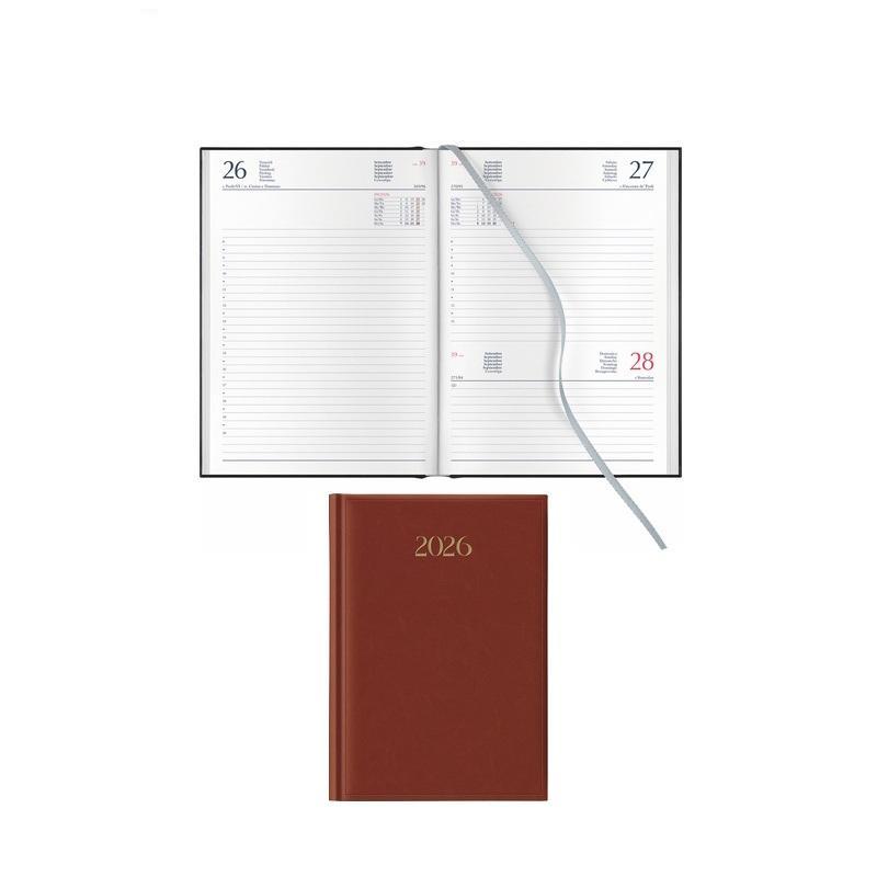 notabene notabene agenda giornaliera madrid 2026 14,5x20,5cm rosso inglese sab/dom abbinati - foto 1