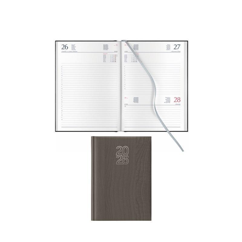 notabene notabene agenda giornaliera vertigo 2026 14,5x20,5cm grigio scuro sab/dom abbinati - foto 1