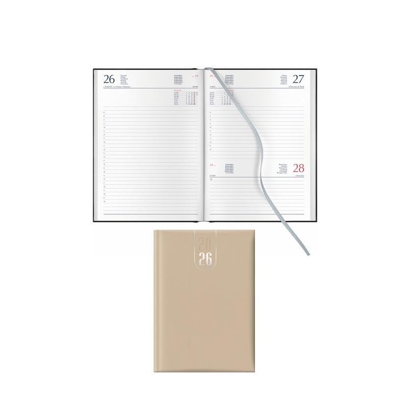 notabene notabene agenda giornaliera 2026 beige 14,5x20,5 cm sab/dom abbinati - foto 1