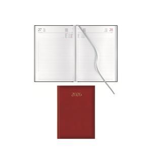 Agenda giornaliera madrid 2026 17x24cm rosso cardinale sab/dom separati