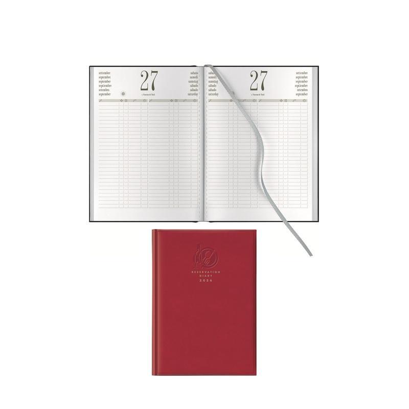 notabene notabene agenda giornaliera prenotazioni madrid rosso cardin. 21x29,7cm - foto 1