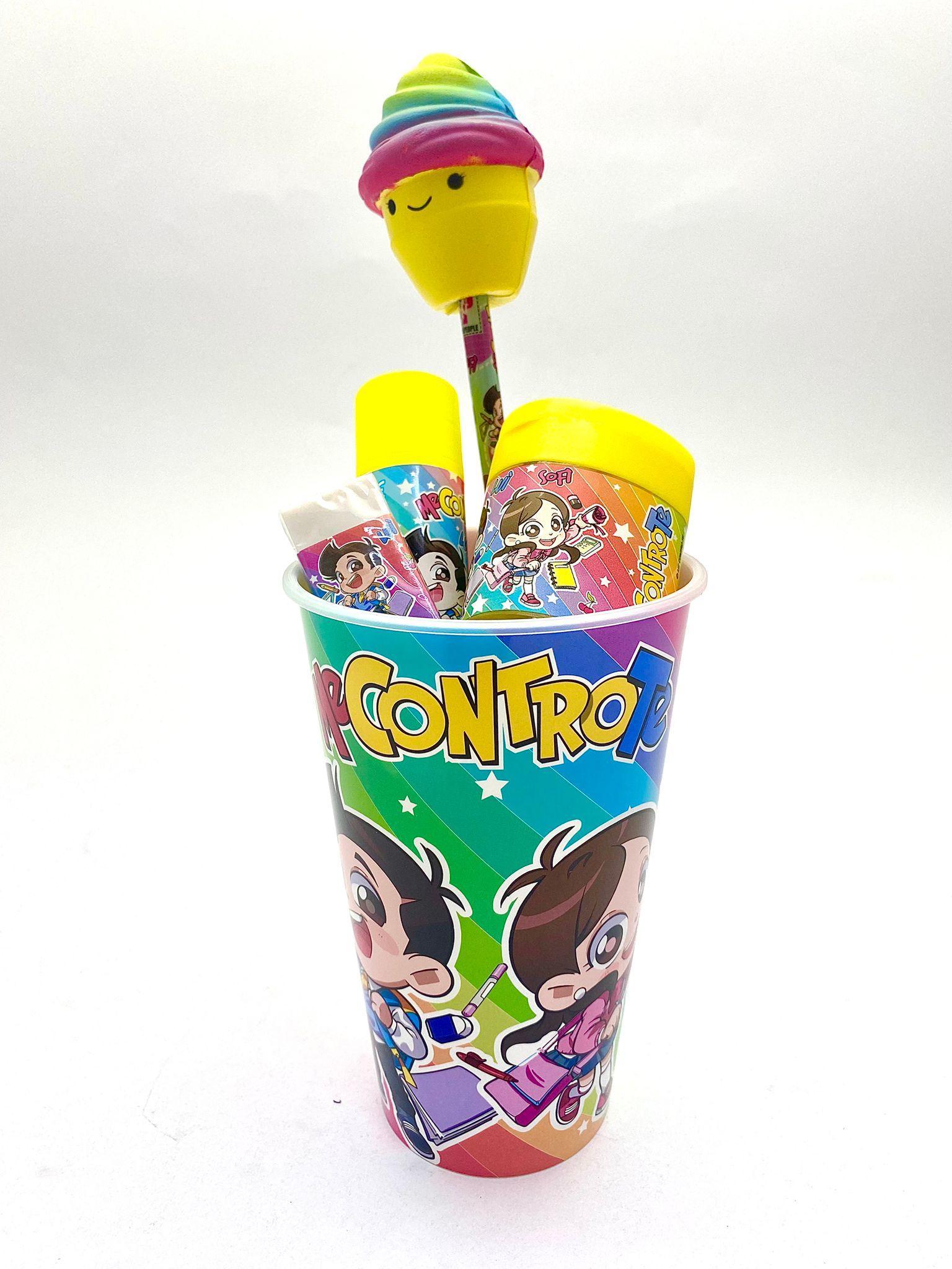 tinta unita me contro te bicchiere portapenne set di cancelleria per la scuola - foto 1