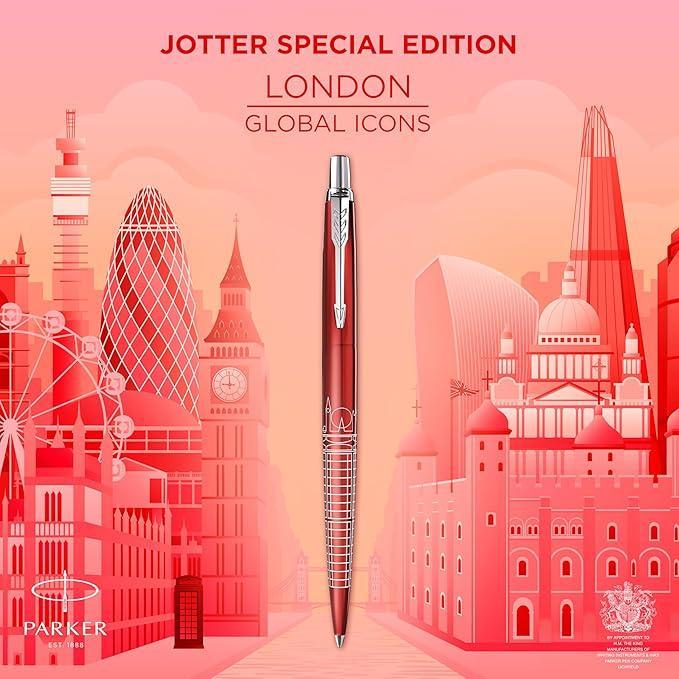 parker parker penna a sfera jotter london edizione speciale punta media inchiostro blu - foto 2