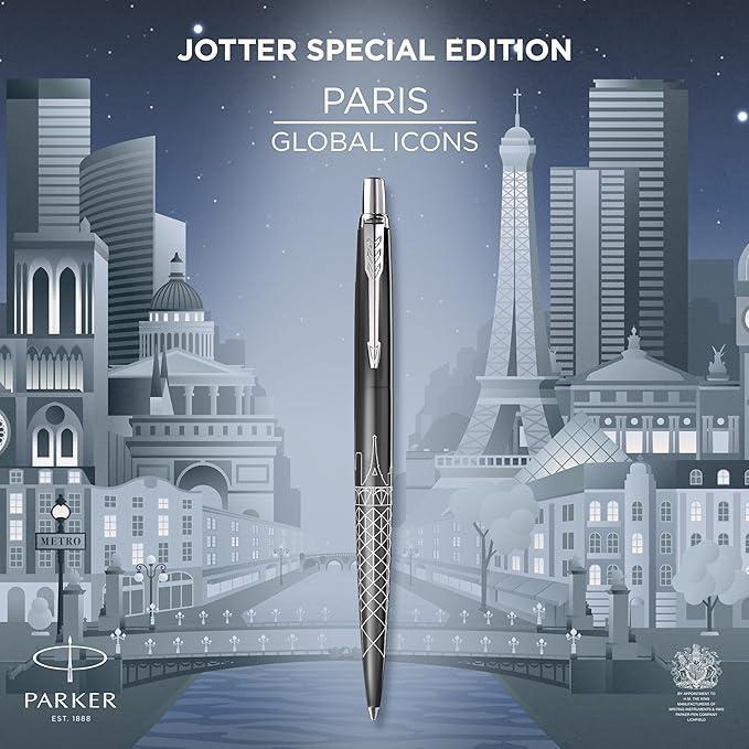 parker parker penna a sfera jotter parigi edizione speciale punta media inchiostro blu - foto 2