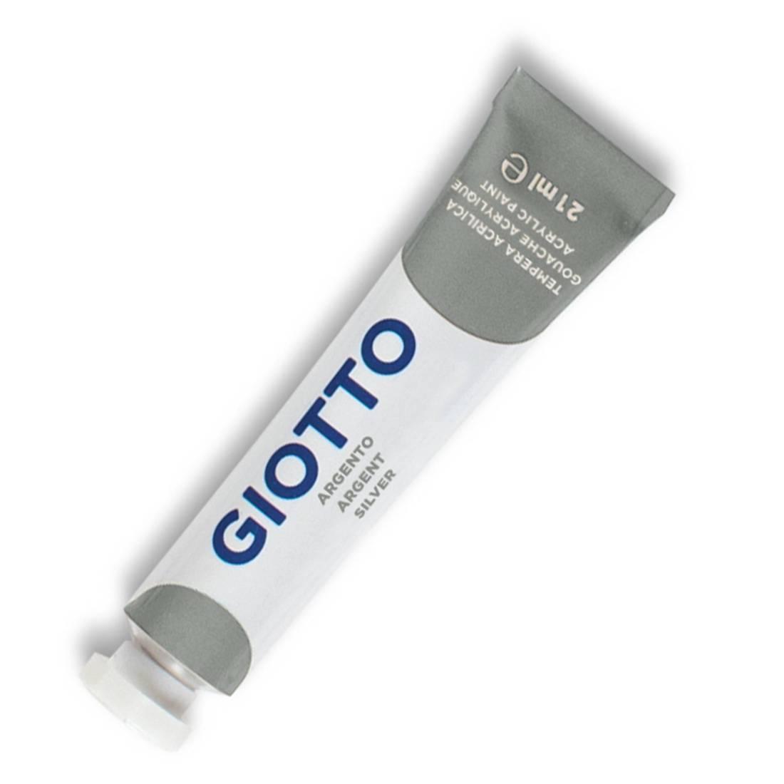 giotto giotto 6 pz colori a tempera acrilica t7 21ml argento - foto 3