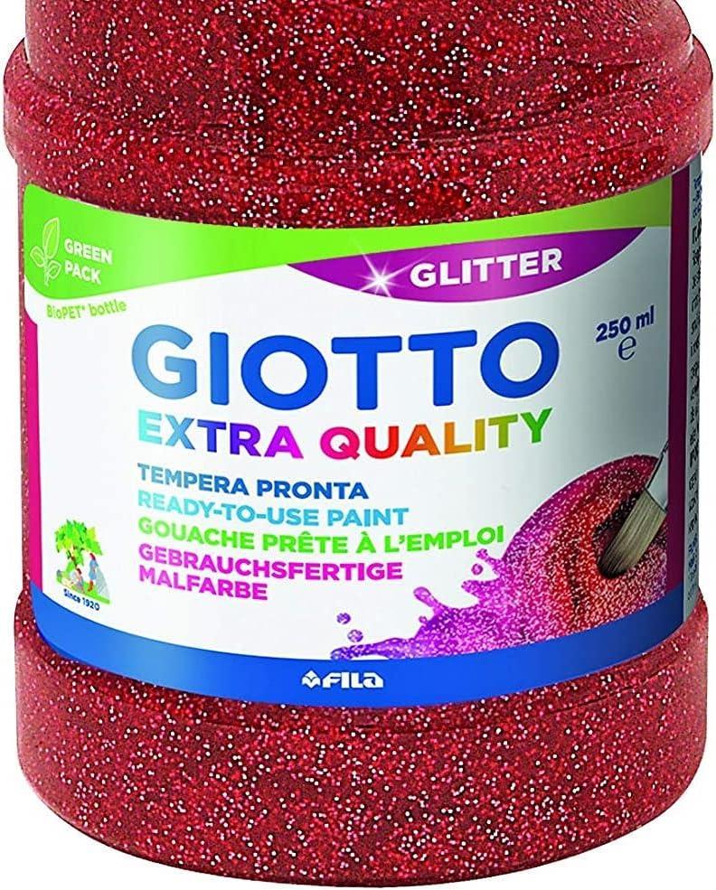 giotto giotto tempera glitter extra quality 250 ml rosso 06 - foto 3