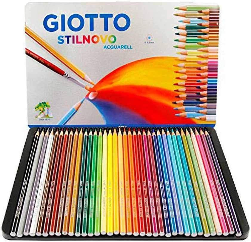 giotto giotto stilnovo aquarell 36 pastelli scatola in metallo mina 3,3mm - foto 2