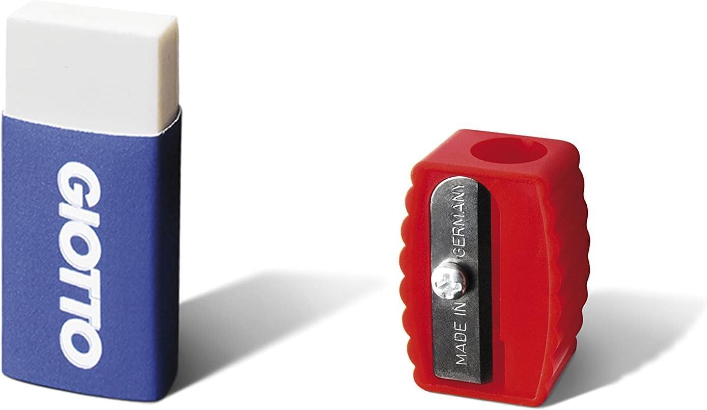 giotto giotto stilnovo cancellabile pastelli 10 colori con gomma e temperino - foto 2