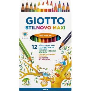 Stilnovo maxi pastelli 12 colori mina 4,3 mm