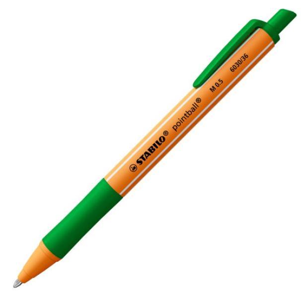 stabilo stabilo penna sfera pointball 6030/36 punta m tratto 0,5 mm verde conf. 10 pz. - foto 1 stabilo stabilo penna sfera pointball 6030/36 punta m tratto 0,5 mm verde conf. 10 pz. - foto 1