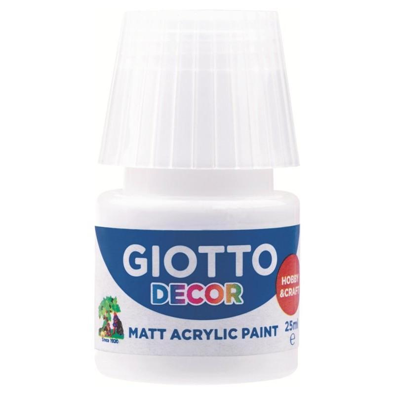 giotto giotto decor acrylic matt 6 pz da 25ml tempere acriliche bianco 01 - foto 1