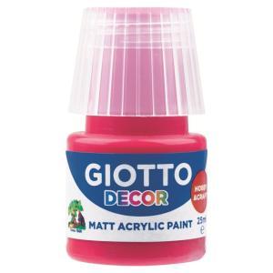 Decor acrylic matt 6 pz da 25ml tempere acriliche carminio 09