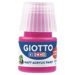 Decor acrylic matt 6 pz da 25ml tempere acriliche magenta 10