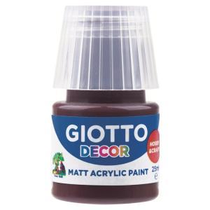 Decor acrylic matt 6 pz da 25ml tempere acriliche seppia 22