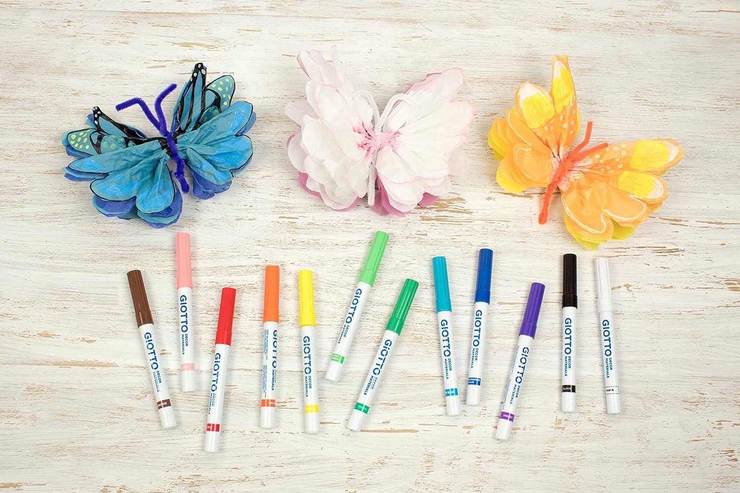 giotto giotto decor materials pennarelli multisuperficie 12 colori - foto 5