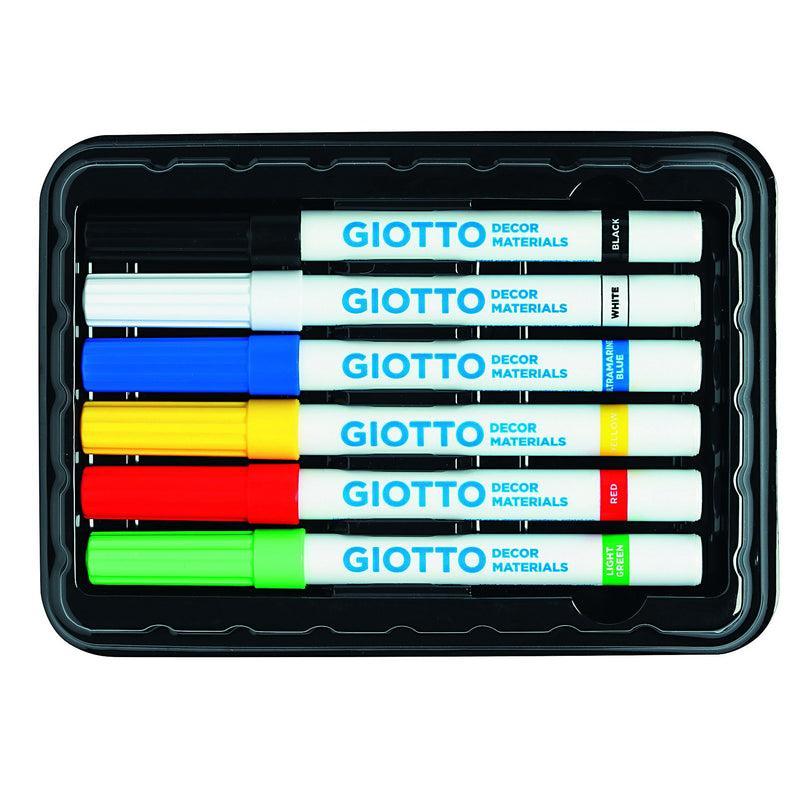 giotto giotto decor materials pennarelli multisuperficie 6 conf. da 6 colori - foto 2