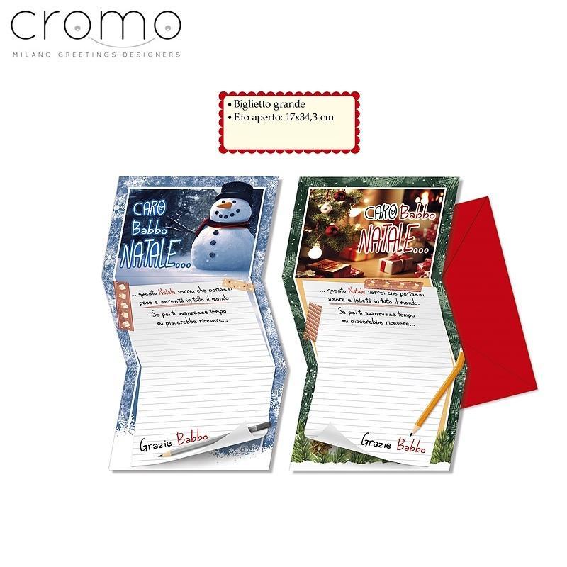 cromo srl letterina babbo natale cf. 12pz 17x11,5cm (aperta 17x34,3cm) cod. 7945 - foto 1